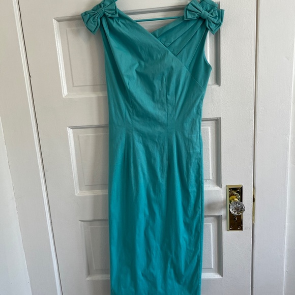 50's Style teal dress new with tags - Picture 4 of 6